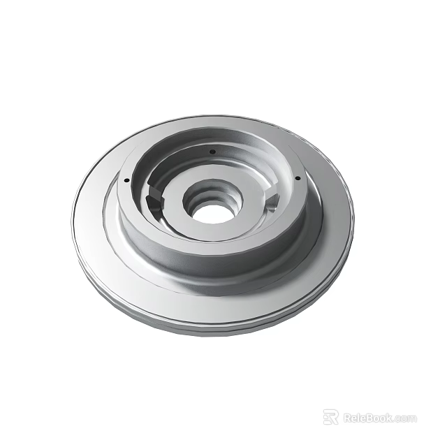 Industrial Metal Circular Component Featuring Inner Hole And Precision Structure 3d model