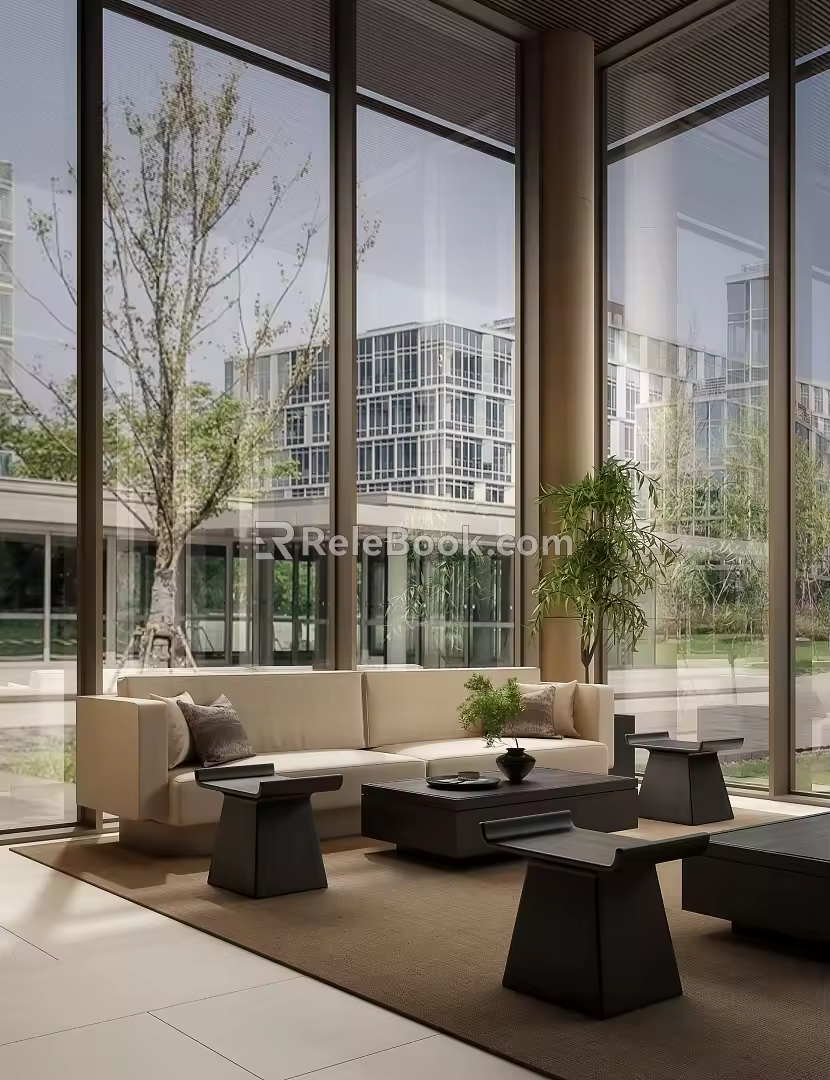 Sales Office Negotiation Area Reception Rest Area 3d model
