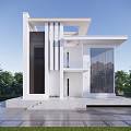 Self-built modern villa 3d model