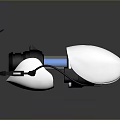 White And Black Mechanical Device With Cylindrical Structure And Black Fittings