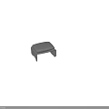 Gray Woven Footstool With Padded Cushion And Sturdy Frame Design