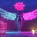 Modern game character Angel Wings 3d model