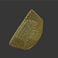 Fashionable Geometric Brooch Featuring Striped Design And Metallic Material For Clothing Accessory
