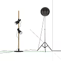 Contemporary Floor Lamps Featuring Different Styles And Metal Tripod Stands In Black Red