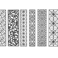 Decorative Room Dividers Showcasing Various Traditional And Modern Patterns 3d model