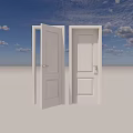 White Paneled Hinged Doors With Modern Interior Home Design Features