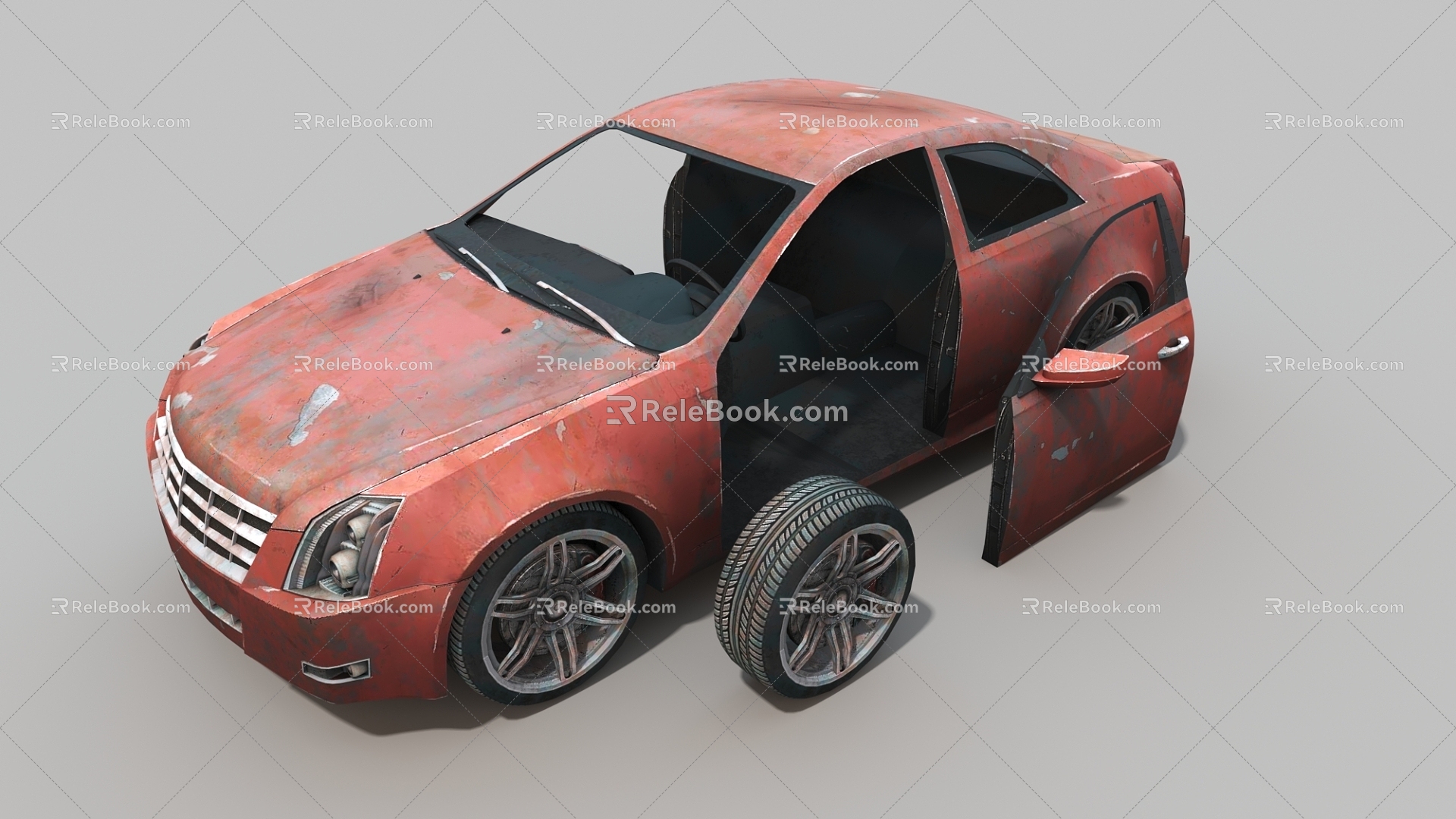 car old car old car old car 3d model