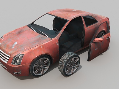 car old car old car old car 3d model