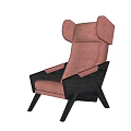Modern Single Sofa With Fabric Upholstery And Wooden Frame Design Details