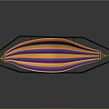 Colorful Striped Hammock With Black Metal Stand For Indoor Modern Use