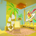 Vita Lemon Tea Yellow Exhibition Booth With Product Display And Brand Design Elements