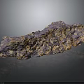 Natural Wood Stone with Purple and Gold Textured Surface for Decorative Projects