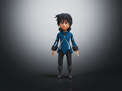 Cartoon Character And Mythical Creature Standing Together In Enchanted Setting 3d model