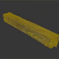 Natural Wooden Stone Featuring Textured Surface and Green Moss Accents