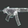 Modern Submachine Gun Featuring Tactical Design Black Grip And Metallic Body Structure 3d model