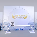 ETERNAL ANGEL Theme Photo Check-in Spot with Modern Exhibition Booth Design Wing Decorations And Lighting