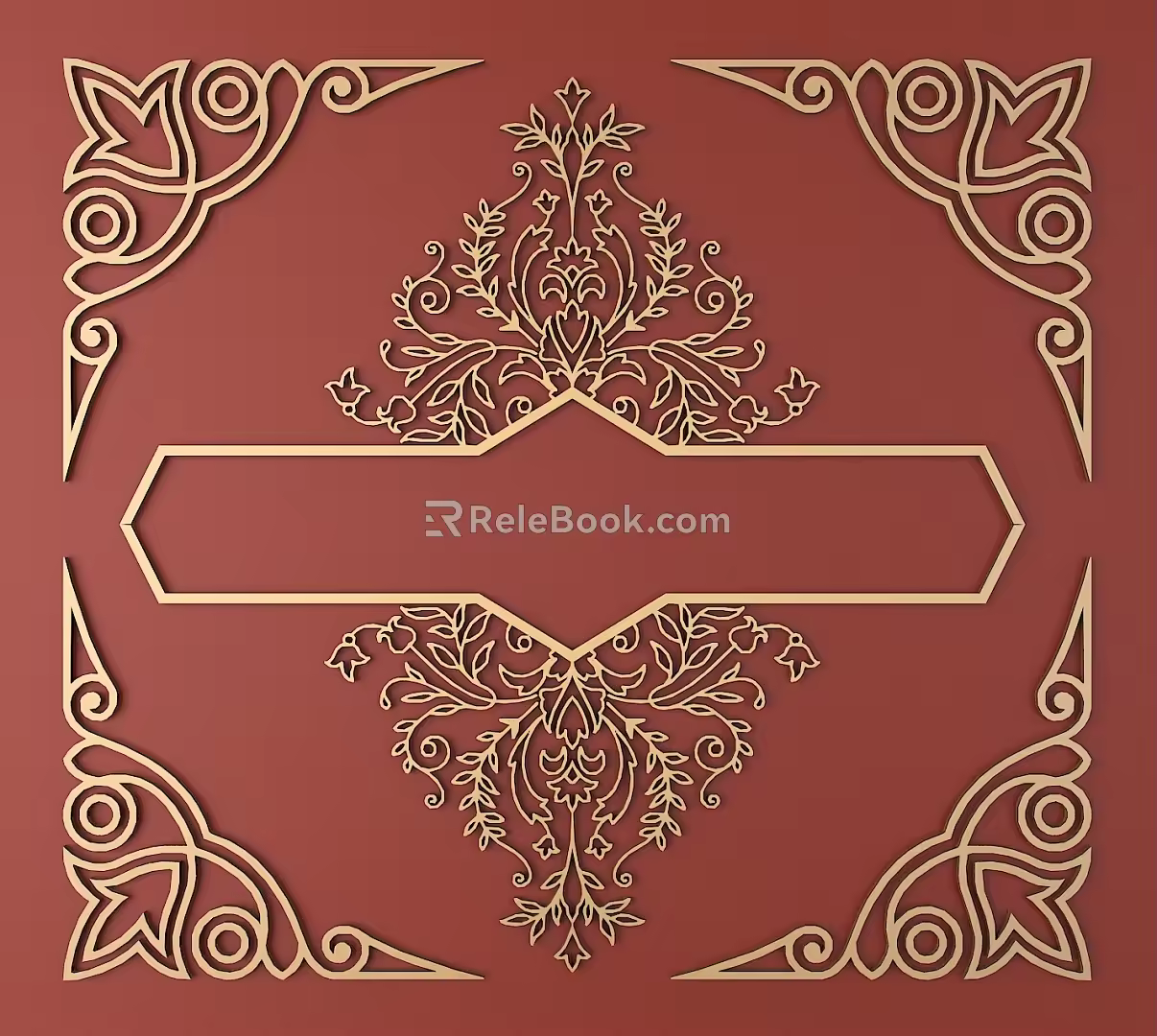 European-style Metal Carved European Pattern Hollow Carved Pattern 3d model