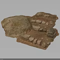 Natural Rocky Terrain With Irregular Rock Formations Scattered Stones And Uneven Surface