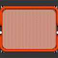 Orange Three Tier Storage Cart With Open Trays Mobile Utility Shelving Unit