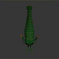 Vibrant Green Shrimp Shaped Decorative Model With Long Body Antennae Legs And Colorful Accents