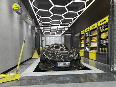Modern Car Wash 3d model