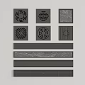 Various Design Drain Covers And Strip Drains For Bathroom Kitchen 3d model