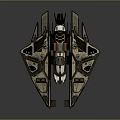 Futuristic Cosmic Spaceship Design With Advanced Aerospace Structure And Components