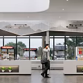 Modern Mall Shop Interior With Open Layout Display Shelves And Customer Walkway