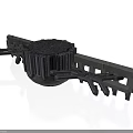 Metallic Industrial Equipment With Circular Main Body Rail And Projecting Metal Arms