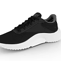 Reebok Black And White Mesh Sneakers With White Sole And Brand Logo