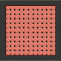 Pink Foam Floor Mat With Surface Pattern Design And Round Holes On Edges 3d model