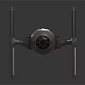 Star Wars TIE Fighter Spaceship Model With Solar Panels And Spherical Cockpit