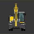 Liebherr Wheeled Excavator With Yellow Body Large Arm And Functional Bucket Design