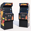 Retro Arcade Entertainment Appliances Featuring Classic Game Design And Control Panels