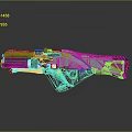 Futuristic Sci Fi Pistol With Silver Black Metallic Finish Advanced Design And Reflective Reflection