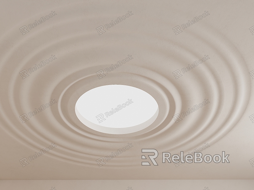 Silent Ceiling House Silent Round Ceiling House Silent Chandelier Round Corrugated Ceiling Ripple Ceiling model