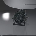 Industrial Swing Door With Metal Construction And Mechanical Design Details