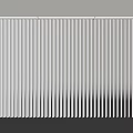 Modern White Vertical Striped Curtains For Home Interior Design 3d model