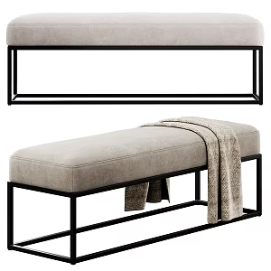 Modern Sofa Stool Pottery Shed Stool Footstool Cushion 3d model