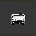 Modern White Utility Vehicle With Yellow Stripes Solar Panels OT Logo And 2023 Design