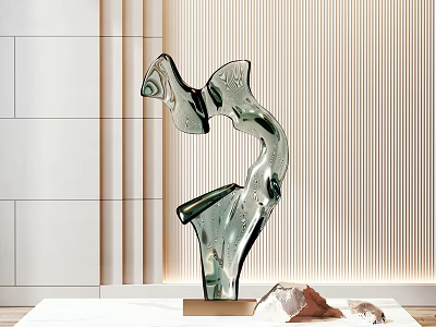 Modern Sculpture Glass Crafts Sculpture 3d model