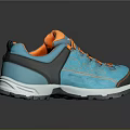 Blue And Orange Running Shoes With Breathable Mesh Upper Orange Laces And Durable Sole