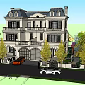 Elegant Two Story Semi Detached Villa With White Exterior And Landscaped Garden