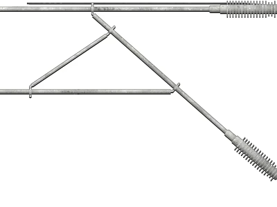 Train Mechanical Structure With Metal Connecting Rods And Supportive Frameworks 3d model