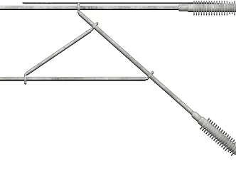Various types of bow-catenary rod 3d model