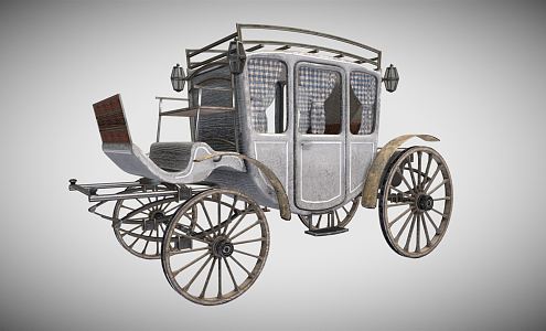 Vintage carriage 3d model