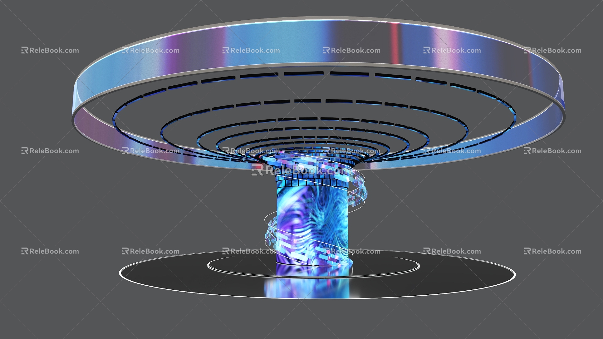 Center device of science and technology sense ring 3d model