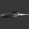 Futuristic Metallic Mechanical Vehicle With Spiked Wings Sleek Surface And Cockpit Structure