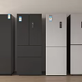 Stylish Modern Refrigerators Freezers With Black Silver Double Multi Door Designs