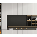 Modern TV Background Cabinet Minimalist Wine Cabinet 3d model